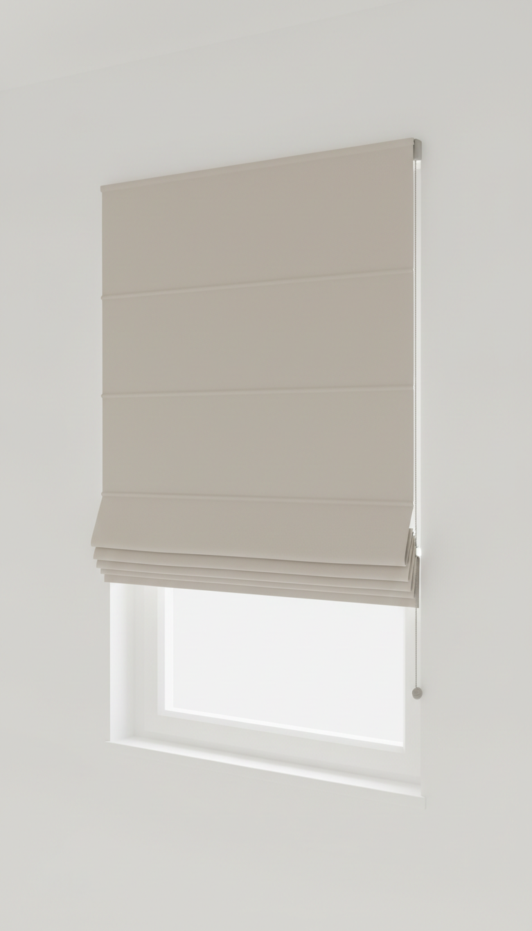 Roman Blind in Mist Beige