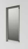 Roller Blind with Brushed Metal Finish
