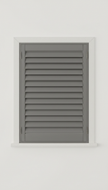 Plantation Shutter in Graphite Grey